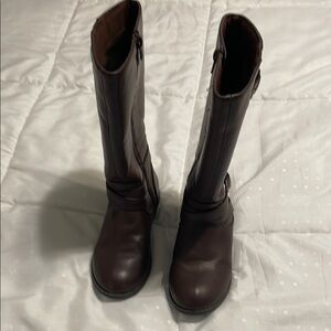 Dark Brown Leather Equestrian Boots